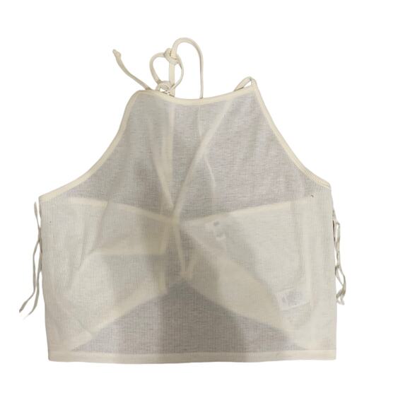 Bp. women's ivory ribbed strappy cropped top size XL NEW - Picture 2 of 6